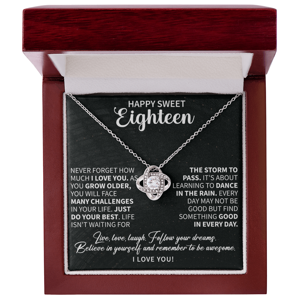 Happy sweet Eighteen Love Knot Necklace - Beauty Belliss